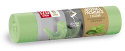 Anna Zaradna Worki na śmieci z uszami zapach miętowy, 120 l, 6 szt., miętowy