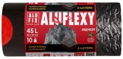Alufix Aluflexy Worki na śmieci z taśmą, LDPE, 45l, 10 szt., stalowe