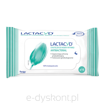 LACTACYD Antibacterial chusteczki do higieny intymnej 15szt