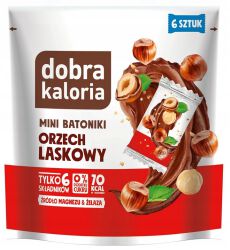 Dobra Kaloria Mini batoniki orzech laskowy ( 6 szt) 108g