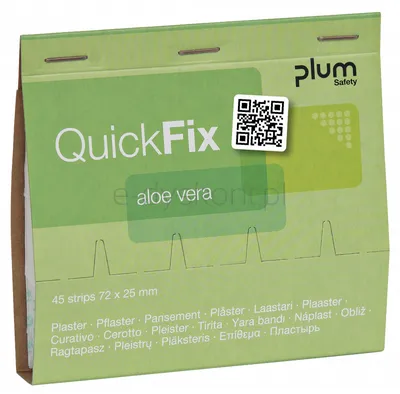 Plastry z aloesem PLUM QuickFix Aloe Vera, Wkład, 45 szt.