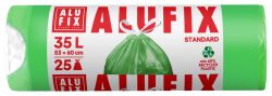 Alufix Worki na śmieci, z taśmą, HDPE, 35l, 25 szt., zielone
