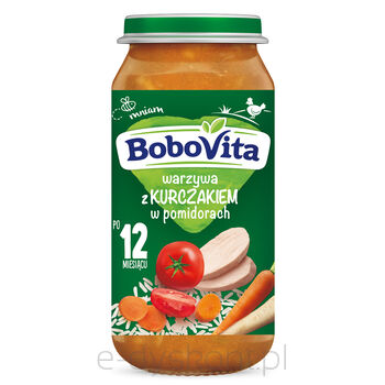 Bobovita Warzywa Z Kurczakiem W Pomidorach Po 12. Miesiącu 250 G