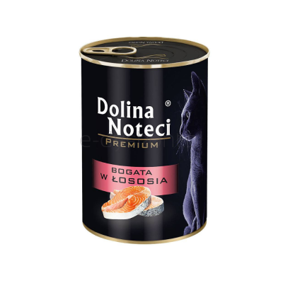 Dolina Noteci Premium Mokra karma Junior dla kota puszka łosoś 400g
