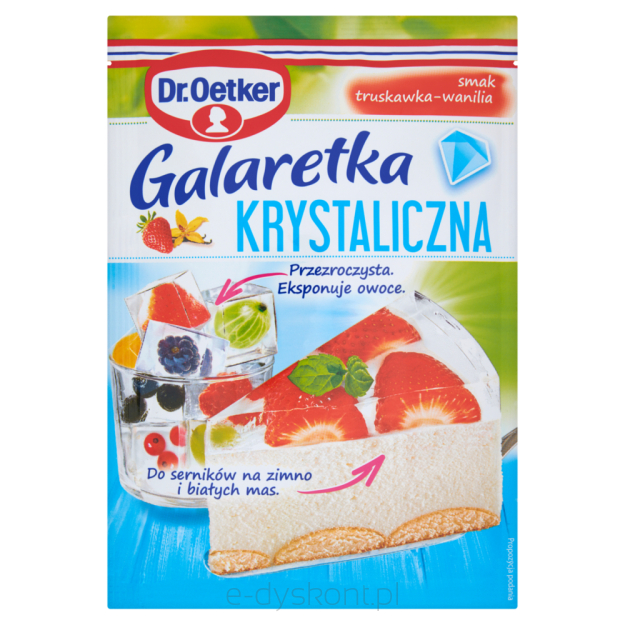 Dr.Oetker Galaretka Krystaliczna Smak Truskawka-Wanilia 77 G