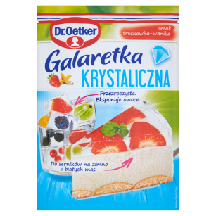 Dr Oetker Galaretka Krystaliczna Smak Truskawka-Wanilia 77 G