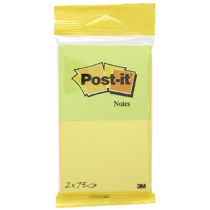 Karteczki samoprzylepne Post-it®, neonowe żółte i zielone, 76x63,5mm