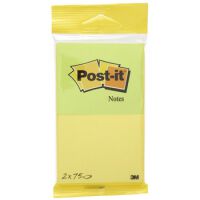 Post-It Karteczki samoprzylepne neonowe żółte i zielone, 76x63,5mm