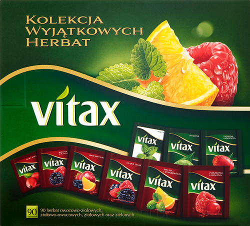 Vitax Herbata Kolekcja Przyjemności- Mix Karton 90 Torebek 161,5G W Kopertkach