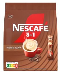 Nescafe Kawa Rozpuszczalna 3in1, brown sugar, torba, 165g