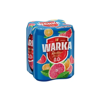 Warka Radler Piwo bezalkoholowe z lemoniadą o smaku grejpfruta i pomarańczy 500 ml