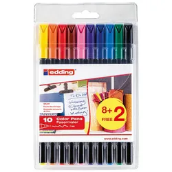 Edding Pisak z cienką końcówką e-1200 1 mm, 10 szt., zawieszka, mix kolorów