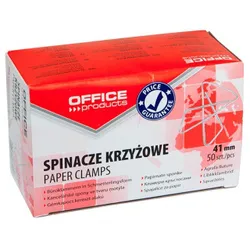 Office Products Spinacze krzyżowe 41mm, 50szt., srebrne