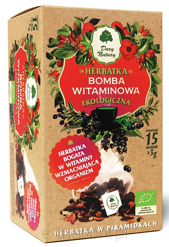 Herbatka Bomba Witaminowa Piramidki Bio (15 X 3 G) 45 G - Dary Natury [BIO]