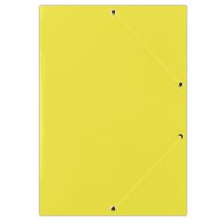 Donau Teczka Z Gumką Karton, A4, 400Gsm, 3-Skrz., Żółta 