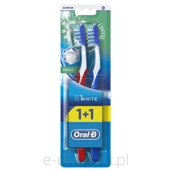 Oral-B 3D Szczoteczka Do Zębów White Fresh 40 Med Duo Pack 1+1