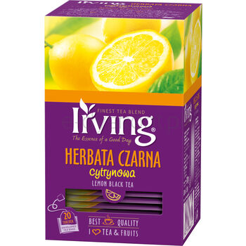 Irving Herbata Czarna Cytrynowa 20X1,5 g kopert