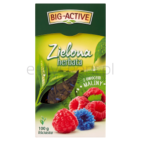 Big-Active Herbata Zielona Z Owocem Maliny 100G