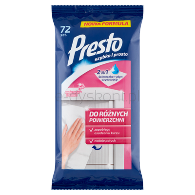 Presto Ściereczki Uniwersalne 72 Szt.