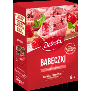 Babeczki smak truskawkowy 280G Delecta