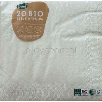 Duni Serwetki 3 Warstwowe 40X40 Cm Kremowy 20 Szt.