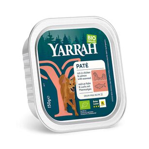 (Dla Psa) Pasztet Z Kurczaka I Łososia Z Algami Morskimi Bio 150 G - Yarrah [BIO]