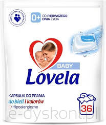 Lovela Baby uniwersalne kapsuki do prania 36 sztuk.