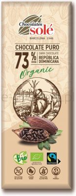 Sole Czekolada Gorzka 73% Kakao Bio 25 G