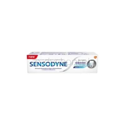 Sensodyne Odbudowa I Ochrona Whitening Pasta Wybielająca Z Fluorem Do Nadwrażliwych Zębów, Wyrób Medyczny, Technologia Novamin, 75 Ml