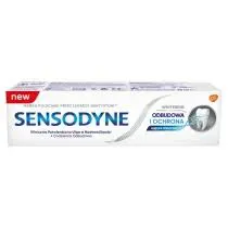 Sensodyne Odbudowa I Ochrona Whitening Pasta Wybielająca Z Fluorem Do Nadwrażliwych Zębów, Wyrób Medyczny, Technologia Novamin, 75 Ml