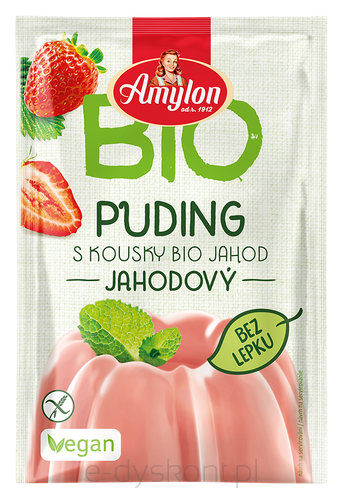 Budyń Truskawkowy Bezglutenowy Bio 40 G - Amylon [BIO]