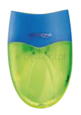 Keyroad Temperówka Wave, plastikowa, podwójna, z pojemnikiem, pakowane na displayu, mix kolorów