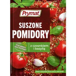 Suszone pomidory z czosnkiem i bazylią 15g Prymat