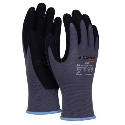 Donau Rękawice Safety Flex, Kat. Ii, Rozm. 9, Szare
