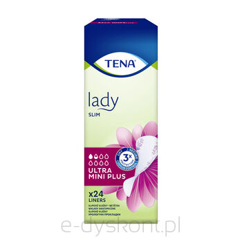 Tena Lady Wkładki Ultra Mini Plus Liners 24 Szt Wkładki Specjalistyczne