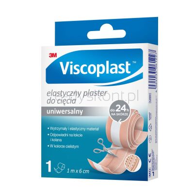 Viscoplast Plaster Elastyczny Uniwersalny, 6Cmx1M, Jasnobrązowy