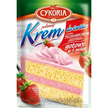 Cykoria Krem Do Tortów O Smaku Truskawkowym 100G 