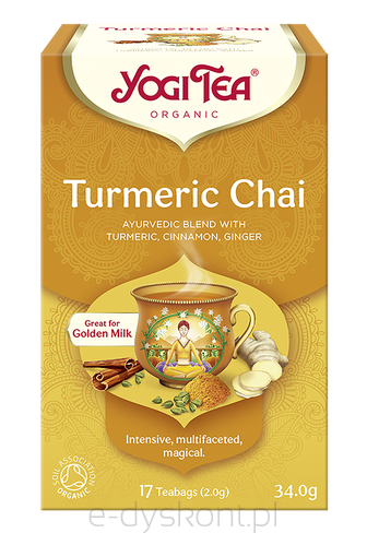 Herbatka Złoty Chai Z Kurkumą (Turmeric Chai) Bio (17 X 2 G) 34 G - Yogi Tea [BIO]