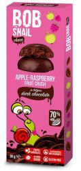 Bob Snail Przekąska Jabłkowo-Malinowa W Ciemnej Belgijskiej Czekoladzie 30G
