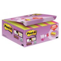 Karteczki Samoprzylepne Post-It Super Sticky (622-P24Sscol), 47,6X47,6Mm, 18+6X90 Kart., Mix Kolorów, Gratis