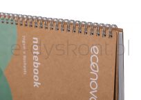 Econovo Kołonotatnik z recyklingu, A4, 80 kart., 70gsm, naturalny - 2