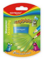 Keyroad Temperówka Stretch Expandable, plastikowa, podwójna, blister, mix kolorów [BIURO]