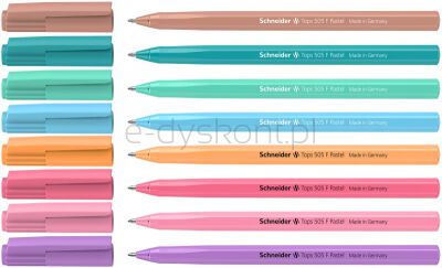 Schneider Długopis Tops 505, F, 1 Szt., Mix Kolorów Pastelowych