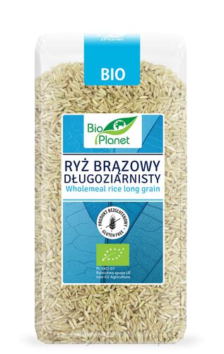 Ryż Brązowy Długoziarnisty Bezglutenowy Bio 500 G - Bio Planet [BIO]