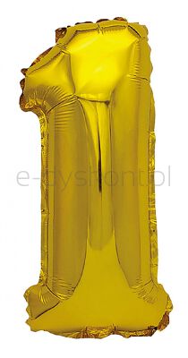 Part Go Balon foliowy cyfra 1, 80cm, złoty