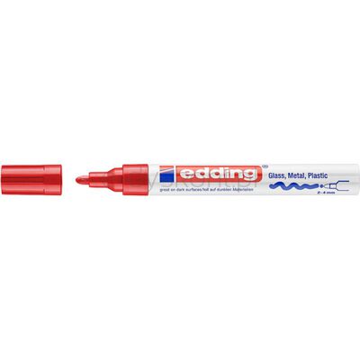 Edding Marker olejowy połyskujący e-750 2-4 mm, czerwony [BIURO]