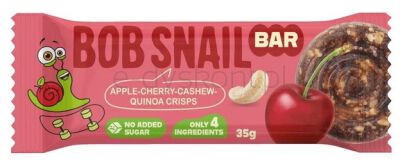 Bob Snail Baton Jabłko-Wiśnia z Nerkowcem i Chrupkami z komosy ryżowej bez dodatku cukru 35 g
