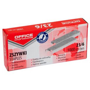 Zszywki Office Products, 23/6, 1000Szt.