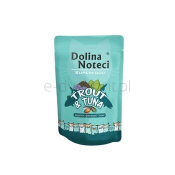 Dolina Noteci Superfood Mokra karma saszetka dla kota pstrąg i tuńczyk 85g