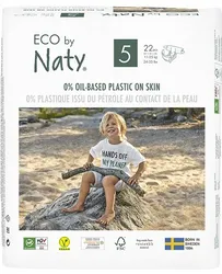 Ekologiczne pieluchy jednorazowe, rozmiar 5, 11-25 kg, 22 szt